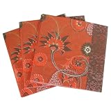 Luncheon Napkins Velvet Paisley Three Pack, Red