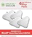 4 Bissell Steam Mop Select Mop Pads Fit Bissell Steam Mop Select Hard Surface Cleaner 94E9T(A), Compare Part # 76B2A, Designed & Engineered by Crucial Vacuum4