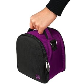 PURPLE Slim Compact Protective Travel Digital Camera Carrying Case with Accessory Compartment For Canon Compact Digital Camera Fits: IXUS 210 ELPH SD3500 IS IXY 10S ( PC1467 ) / 300 HS ELPH SD4000 IS IXY 30S ( PC1473 ) / 1000 HS ELPH SD4500 IS IXY 50S / 310 HS ELPH 500 HS IXY 31S / 230 HS ELPH 310 H