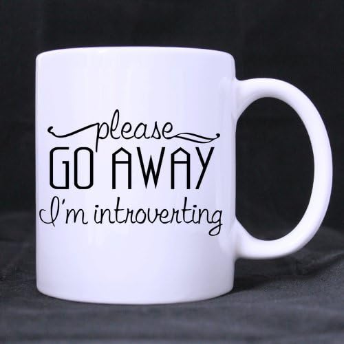 Coffee Mugs With Please Go Away I'm Introverting Design - White