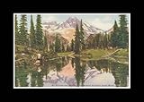 IMAGE OF Reprint General Views WA - Mt. Rainier and Mirror Lake, Rainier National Park. VO6627