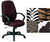 OSP EX2654-237 Work Smart Zebra Fabric Animal Print Ergonomic Executive Office Desk Chairs
