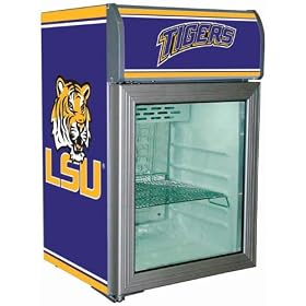 LSU Tigers Glass Door Refrigerator