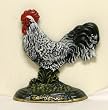 Hand Painted Cast Iron Rooster Doorstop Statuary