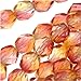 Czech Fire Polish Glass Beads 6mm Round Two Tone Fuchsia/Lemon (25)