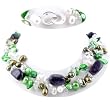 Double Strand Necklace made of Freshwater Cultured Pearls, Cystals and Facet Stones *** Augustina Jewelry Special Design !