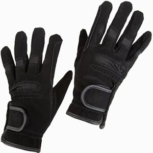 Ultrasport - Guantes de hípica, tamaño S, color negro