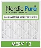 Nordic Pure 10x20x2M13-3 MERV 13 Pleated Air Condition Furnace Filter, Box of 3