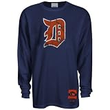 Reebok Detroit Tigers Navy Blue Cooperstown Thermal Long Sleeve Top