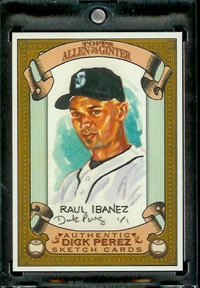 2007 Topps Allen & Ginter Dick Perez # 24 Raul Ibanez Seattle Mariners Baseball Card