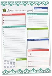 bloom daily planners Planning System Tear Off To Do Pad - Teal Daily Planner To Do Pad 6" x 9"