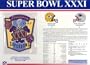 Super Bowl 31 Patch and Game Details Card