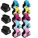 HI-VISION HI-YIELDS ® Compatible Ink Cartridge Replacement for HP 02 (3 Black, 2 Cyan, 2 Yellow, 2 Magenta, 2 Light Cyan, 2 Light Magenta, 13-Pack)