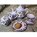 11 Piece Fine China Chintz Full Size Tea Set - Includes Tea Pot, Teacups, Sugar & Creamer and Plates