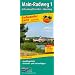 Radwanderkarte Main-Radweg 1 Ochsenkopf /Creussen - W�rzburg: Mit Ausflugszielen, Einkehr- & Freizeittipps, wetterfest, reissfest, abwischbar, GPS-genau. 1:50000