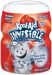 Kool-Aid Drink Mix, Sugar Sweetened Invisible Cherry, 19-Ounce Container (Pack of 4)