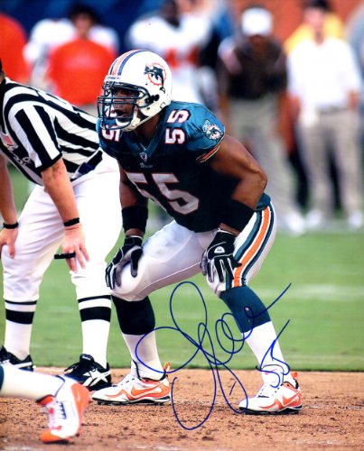Junior Seau Miami Dolphins Signed Photo - 8x10-JSA - Autographed NFL Photos