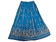 Womens Long Skirt Turquoise Floral Sequin ALLOVER Dcrapechic Beaded Bellydance Skirts