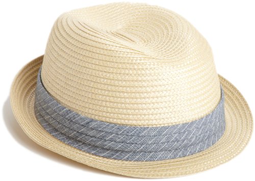 Ben Sherman Men's Sewn Braid Straw Trilby Hat