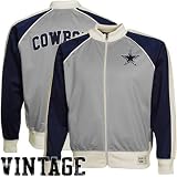 NFL Dallas Cowboys Gray-Navy Blue Boxter Full Zip Track Jacket (Small)