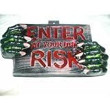 Halloween Door Wall Plaque - Enter At Your Own Risk