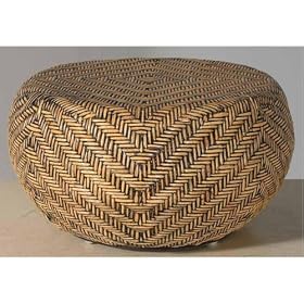 Round Stool Rattan Peel by Paradigm Home Furnishings