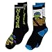 TMNT Teenage Mutant Ninja Turtles Boys 2 pack Crew Socks (6-8, Ninja Black)