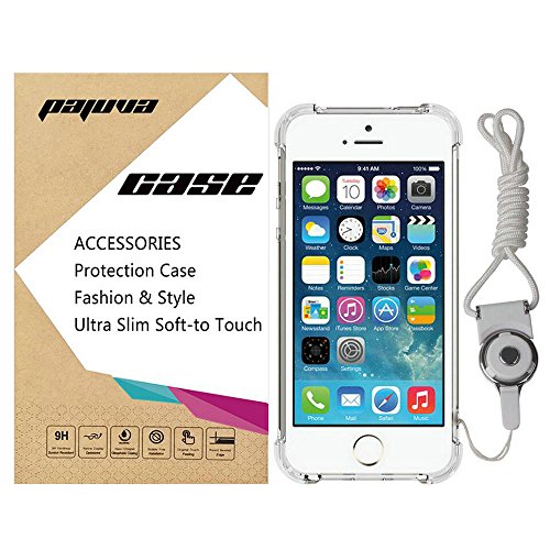 Apple iphone 6/6s Plus Case, Pajuva Transparent Air Cushion Shock Absorption Soft TPU Crystal Clear Protector Case Cover for iPhone 6/6S Plus 5.5 inch (Clear case + Lanyard)