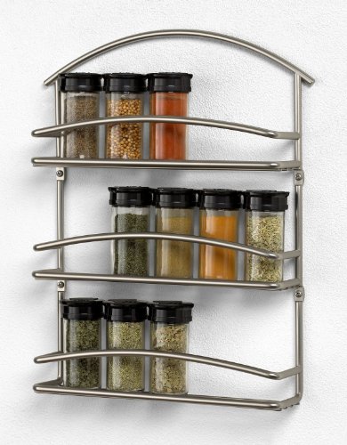 Image of Euro Wall-Mounted Spice Rack in Satin Nickel
