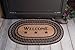 Farmhouse Star Stencil Star Braided Jute Rug, Oval - 20x30