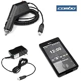 Black Durable Soft Silicone Skin Cover Case + Rapid Car Charger + Home Travel Charger for HTC T-mobile Touch Diamond PDA Smartphone
