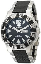 REACTOR Men's 53501 Gamma Black Dial Two-Tone Stainless Steel Bracelet Watch