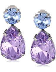 Sorrelli "Dixie" Bold Crystal Silver-Tone Post Teardrop Earrings