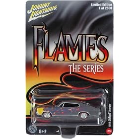 Johnny Lightning Flames Series 1966 Dodge Charger Dealer Excusive 1 of 2500 by DK HUSKY RACING