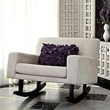 Nurseryworks Storytime Rocker in Microsuede in Ecru with Dark Legs