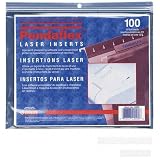 Printable Tab Inserts, 2 Tab, 1/5 Tab Cut, White, Sold as 1 pack