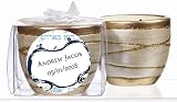 Baby Keepsake: Blue Bar Bat Mitzvah Scroll Design Personalized Elegant Scented Potter (Set of 24)