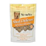 Nutri-Vet Shed Defense Liver Flavored Soft Chews with Omega 3 and 6 Fatty Acids, 5.3 Ounce Bag