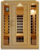 3 Person Sauna Hemlock Carbon Fiber Dry Heat FAR Infrared Portable Detox New