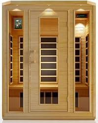 3 Person Sauna Hemlock Carbon Fiber Dry Heat FAR Infrared Portable Detox New