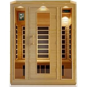3 Person Sauna Hemlock Carbon Fiber Dry Heat FAR Infrared Portable Detox New