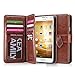 ULAK Galaxy S5 Case, Samsung S5 Wallet Case, Fashion PU Leather Magnet Wallet Flip Case Cover with Built-in Credit Card/ID Card Slots for Samsung Galaxy S5 SV Galaxy S V i9600-Brown