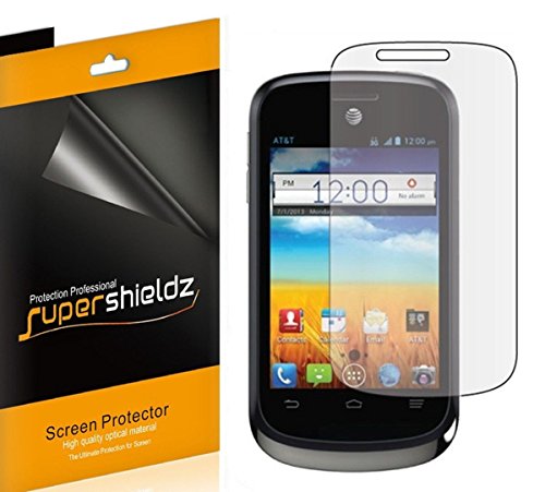 [6-Pack] SUPERSHIELDZ- High Definition Clear Screen Protector Shield For ZTE AT&T Avail 2 Z992 + Lifetime Replacements Warranty [6-PACK] - Retail Packaging