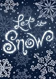 Let It Snow Winter Banner Flag