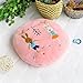 [Sugar Rabbit - Round Pink02] Blanket Pillow Cushion / Travel Pillow Blanket (31.5 by 43.3 inches)