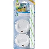 Ball 1440015010 Sip and Straw Lids (each pack includes a set of 4) which fit a Wide Mouth Mason Jar (jar not included)