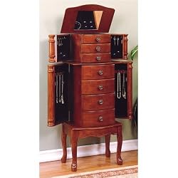 Powell Cherry Jewelry Armoire