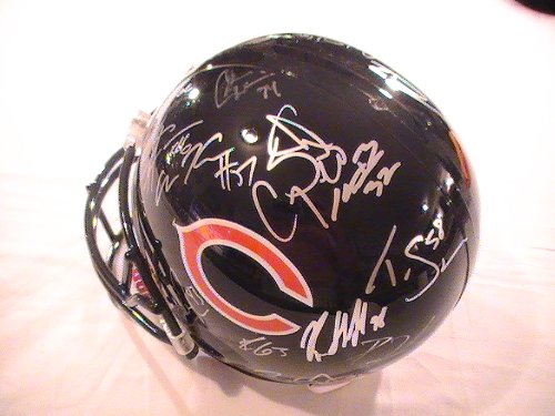2011 CHICAGO BEARS TEAM SIGNED AUTOGRAPHED FULL SIZE HELMET FORTE HESTER URLACHER COA + HOLOGRAM