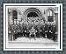Historic Print (L): [Group of New York City(?) policemen posed in front of police station]
