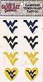 NCAA West Virginia Mountaineers Tattoo, One Size, Multicolor